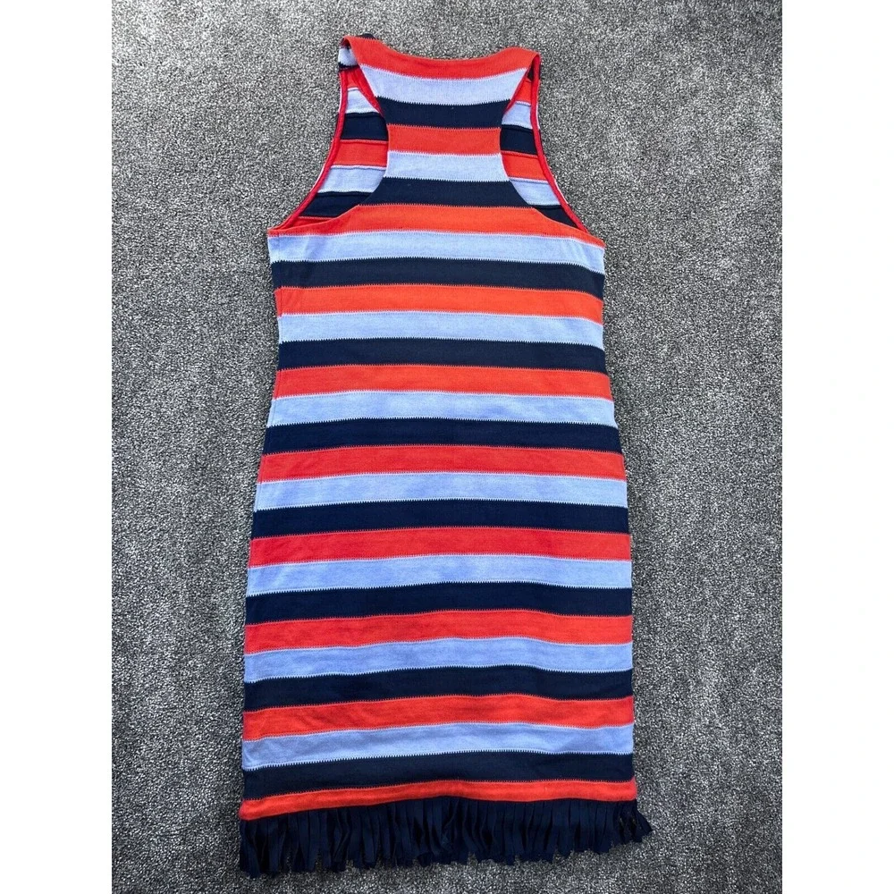 TORY BURCH Dress sz S‎ Ariana Fringed Striped cocktail party casual tank